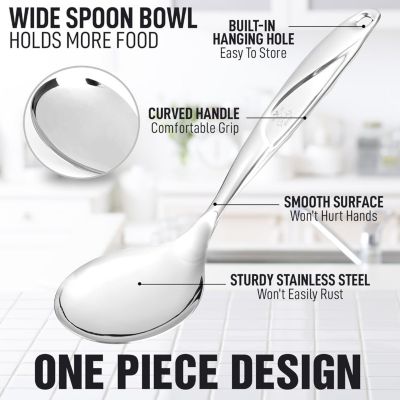 Stainless Steel Multi-Purpose Serving Spoon with Comfort Handle