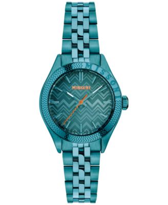 Missoni - Women's Swiss Classic Green Ion Plated Bracelet Watch 34mm
