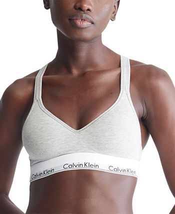 Calvin Klein Modern Cotton Lightly Lined Bralette White QF1654 - Free  Shipping at Largo Drive
