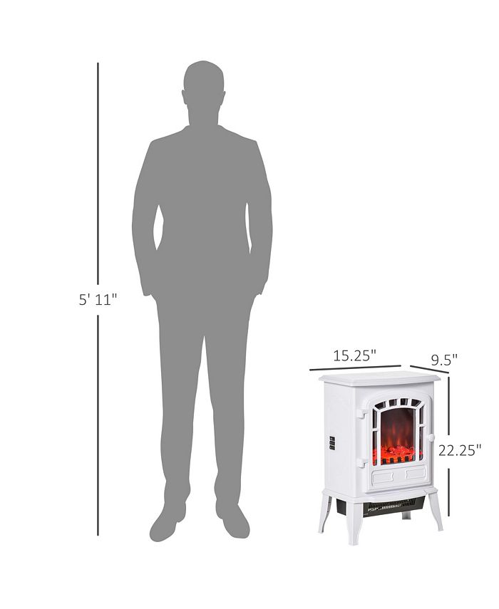 22" Freestanding Portable Indoor Electric Fireplace Flame Space