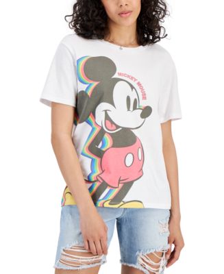 Disney Juniors' Mickey Mouse Rainbow Graphic T-Shirt - Macy's