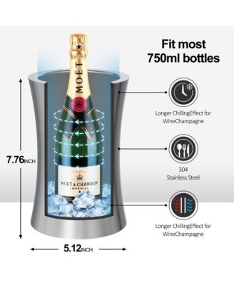 Megacasa Stainless Steel Slim Double Wall Wine Cooler