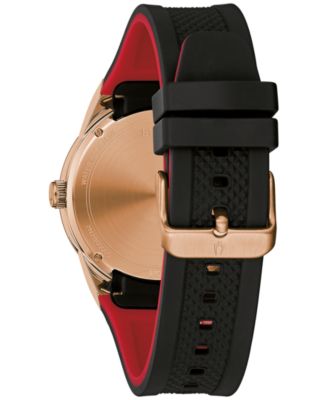 Men's Chronograph Modern Millennia Black Silicone Strap Watch 41mm