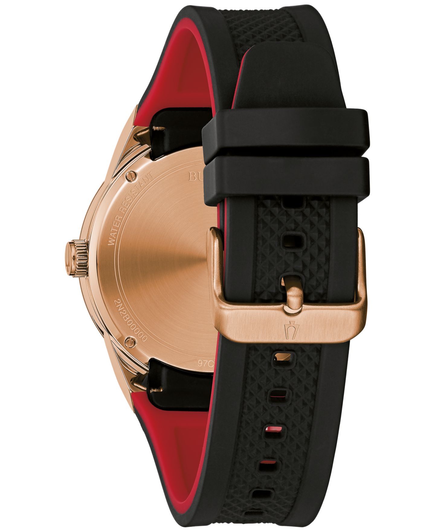 Мужские часы Bulova Chronograph Modern Millennia Black Silicone Strap Watch 41mm — фото 2