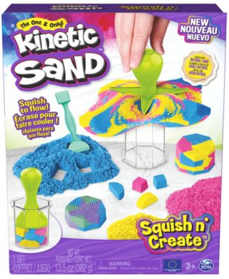 Squish N Create with Blue, Yellow, and Pink Play Sand