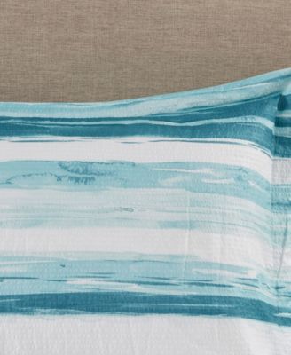Marina Printed Seersucker 8-Pc. Comforter and Coverlet Set, King/California King