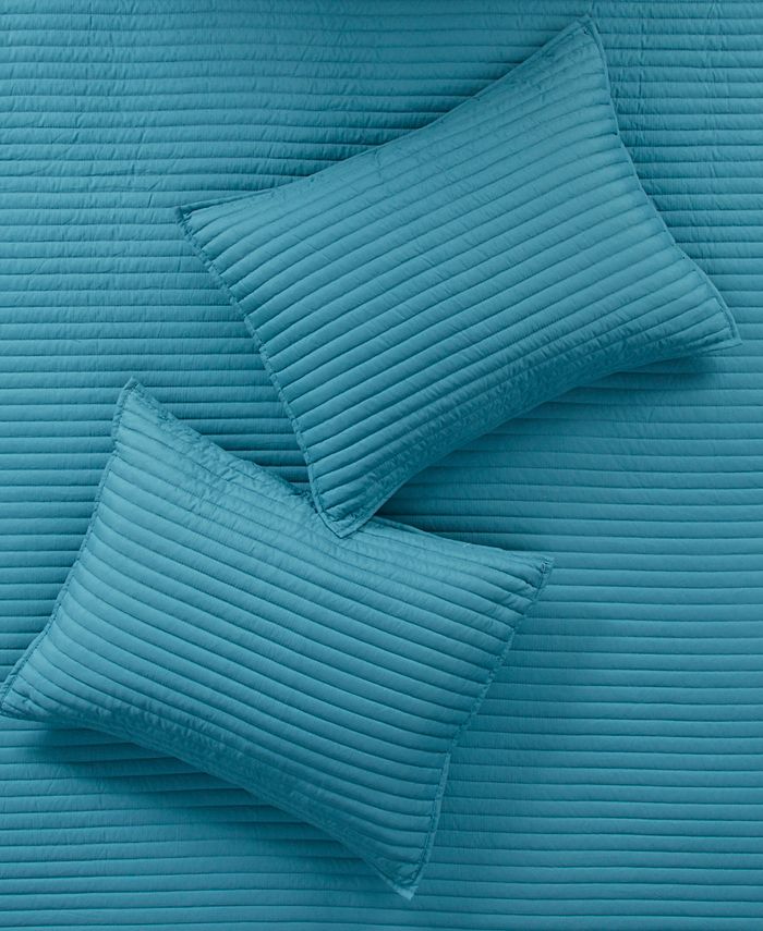 Madison Park Marina 8 Piece Printed Seersucker Comforter and Coverlet Set Collection, King