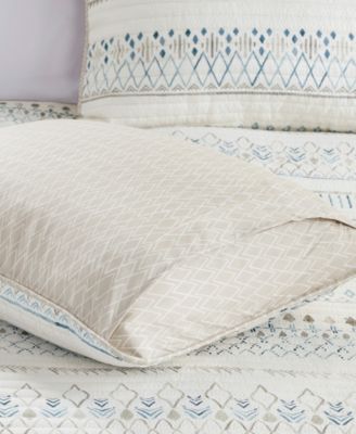 Fraser Reversible Printed Microfiber Seersucker 3-Pc. Quilt Set, Full/Queen