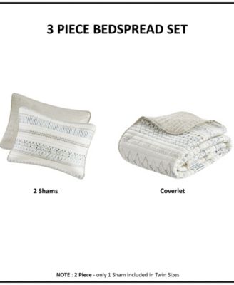 Fraser Reversible Printed Microfiber Seersucker 3-Pc. Quilt Set, King/California King