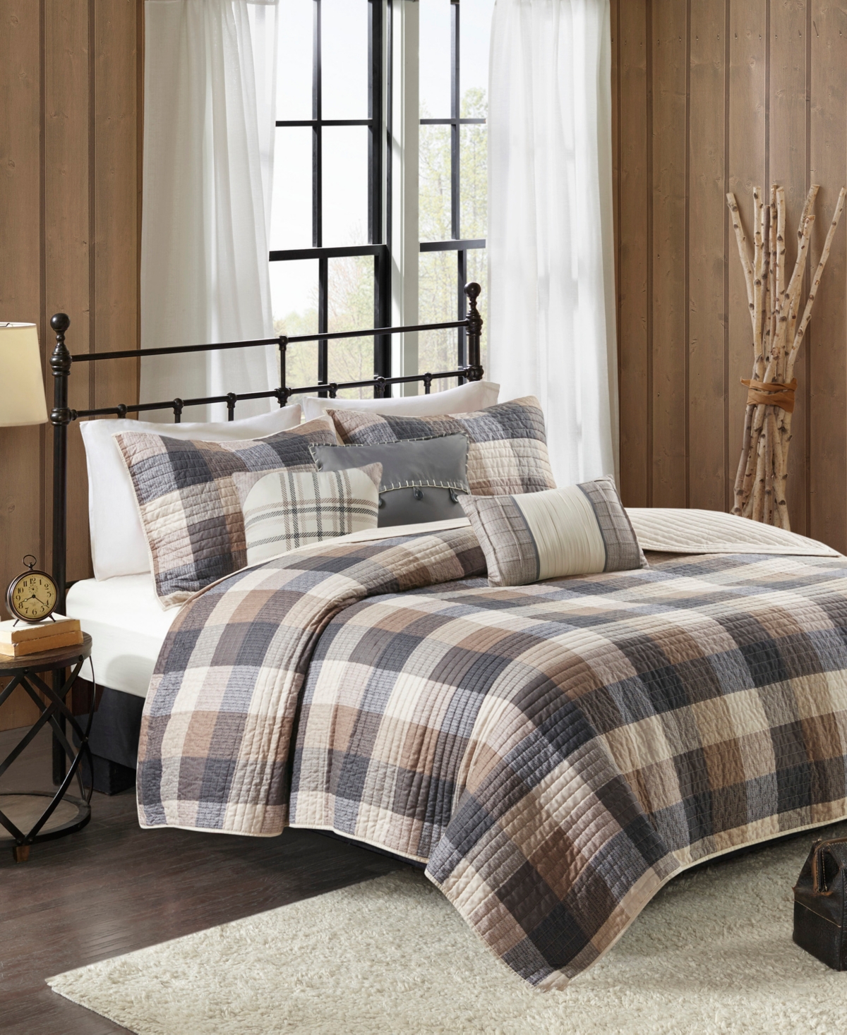 Madison Park Ridge Herringbone 6-pc. Quilt Set, King/california King In Neutral