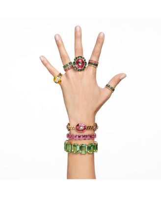 Crystal Baguette Cut Green Matrix Ring