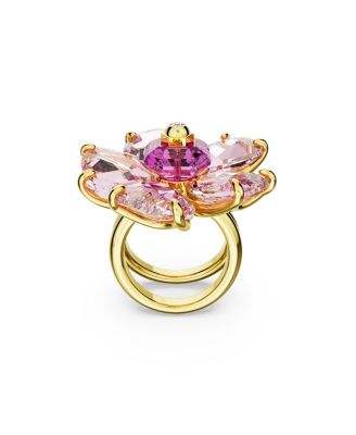 Crystal Flower Pink Florere Cocktail Ring