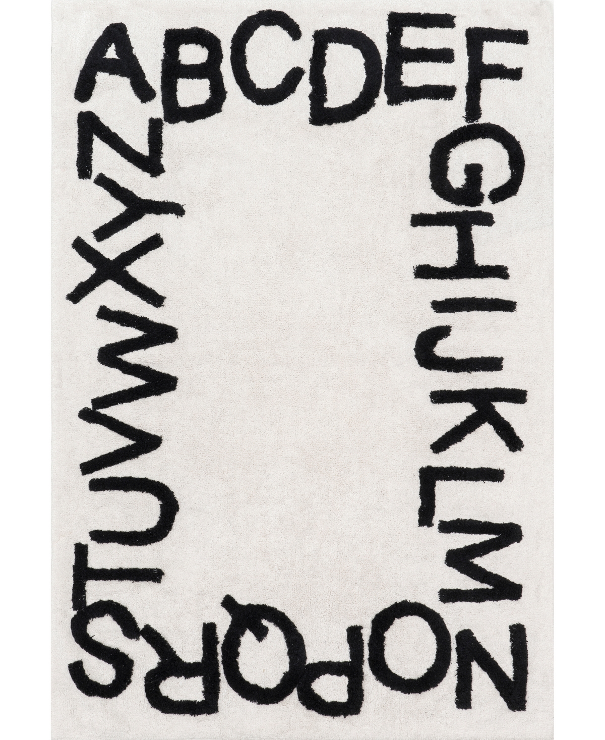 Nuloom Discovery Kids Washable Alphabet 3' X 5' Area Rug In Ivory
