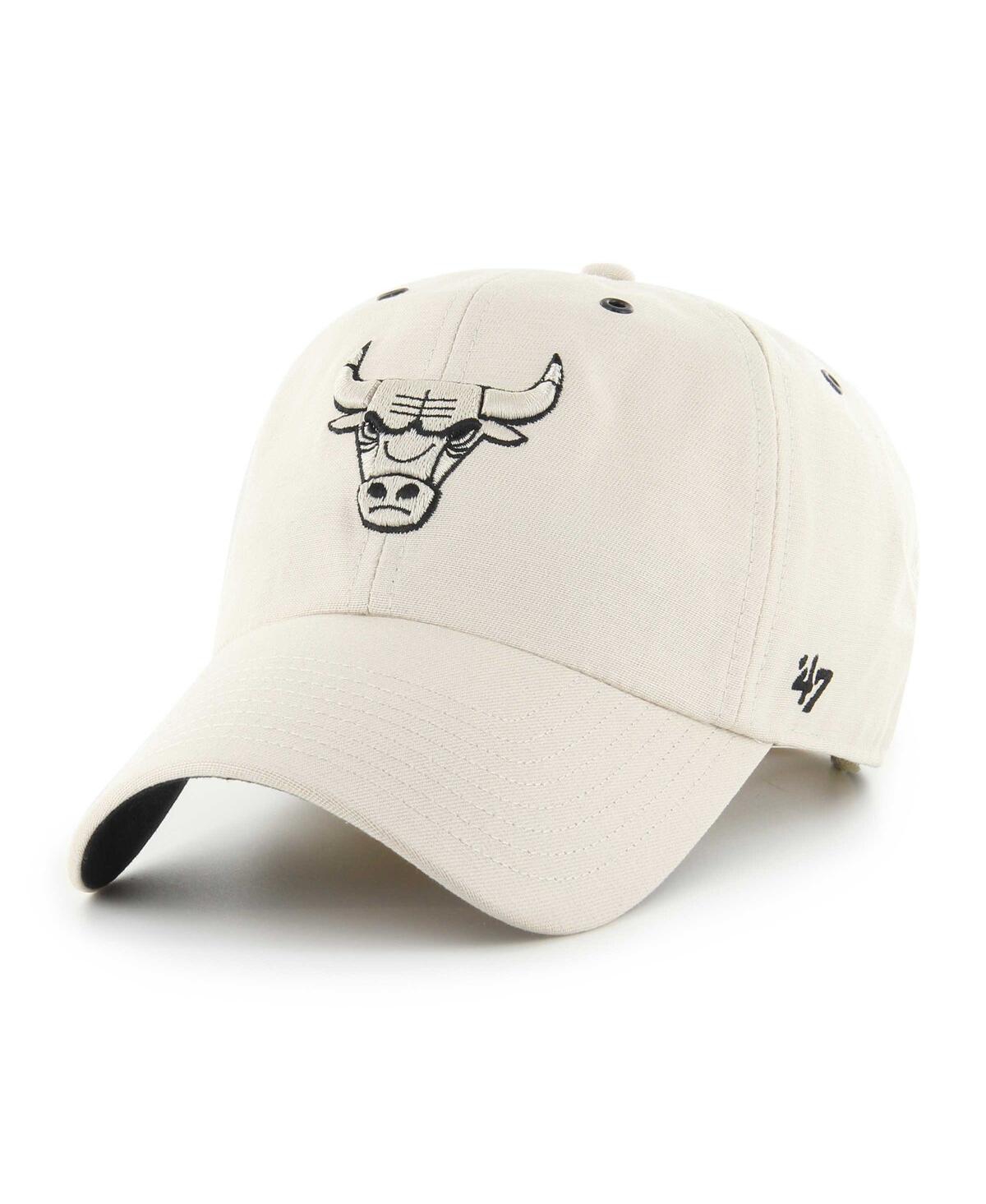 47 Brand Men's ' Cream Chicago Bulls Lunar Clean Up Adjustable Hat