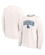 Los Angeles Dodgers Refried Apparel Women's Cropped Pullover Hoodie -  White/Royal