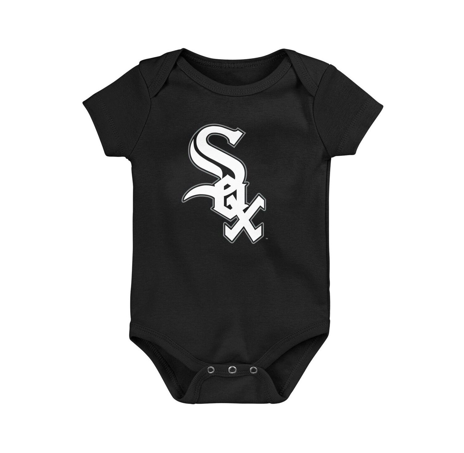 Newborn and Infant Boys and Girls Black Chicago White Sox Primary Team Logo Bodysuit
