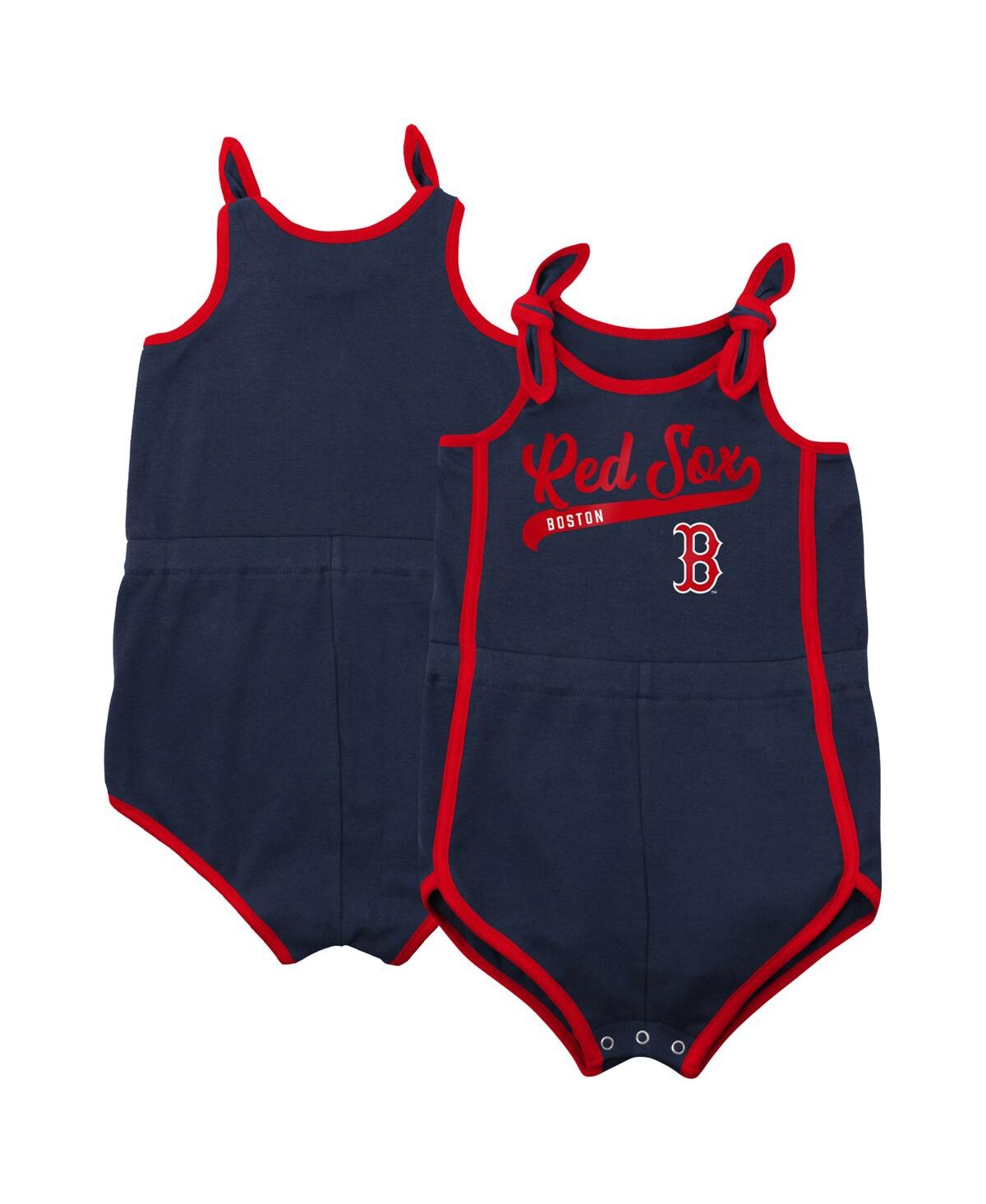 Outerstuff Babies' Toddler Girls Navy Boston Red Sox Hit And Run Bodysuit