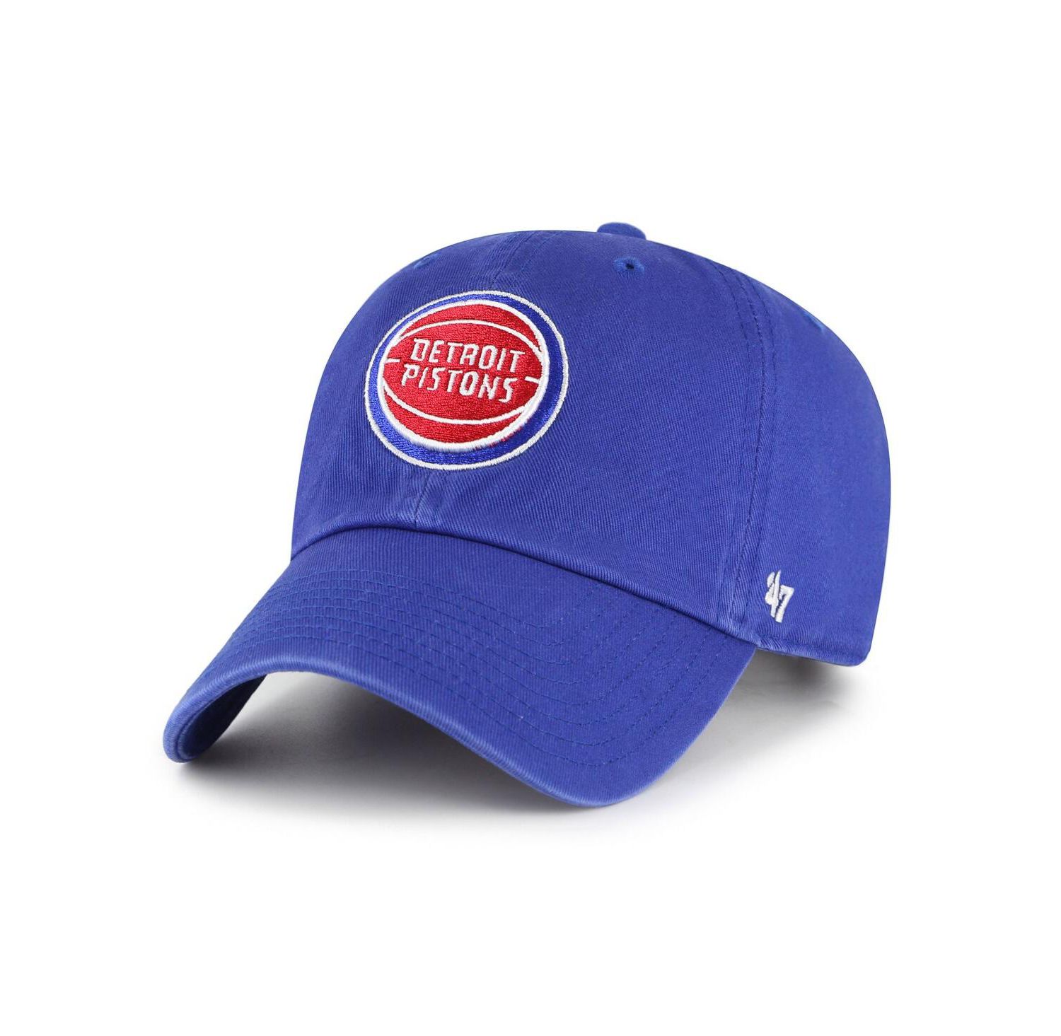 Men's Blue Detroit Pistons Team Logo Clean Up Adjustable Hat