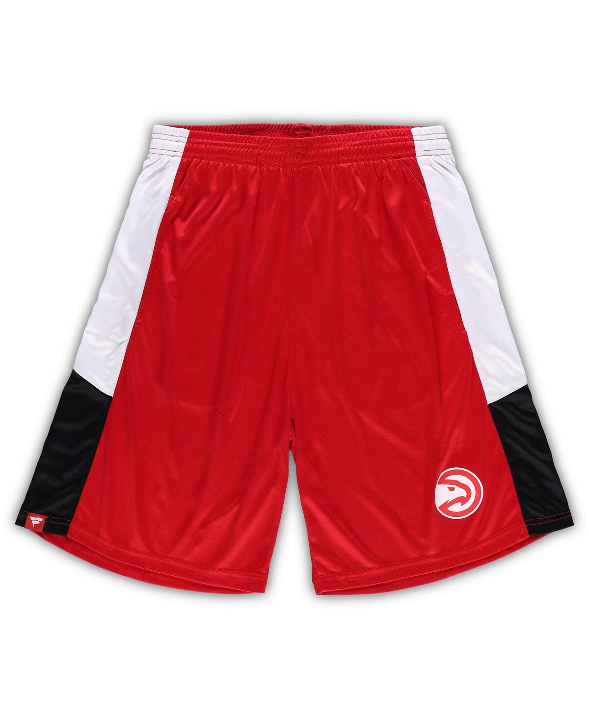 Shop Fanatics Men's  Red Atlanta Hawks Big And Tall Champion Rush Practice Shorts