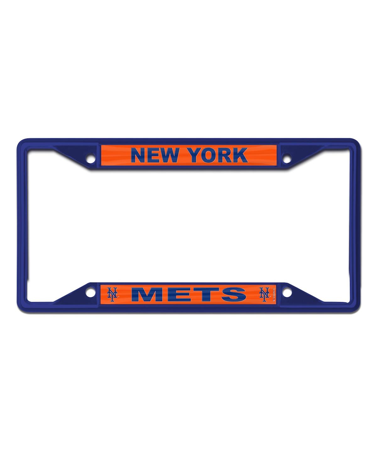 Shop Wincraft New York Mets Chrome Color License Plate Frame In Blue