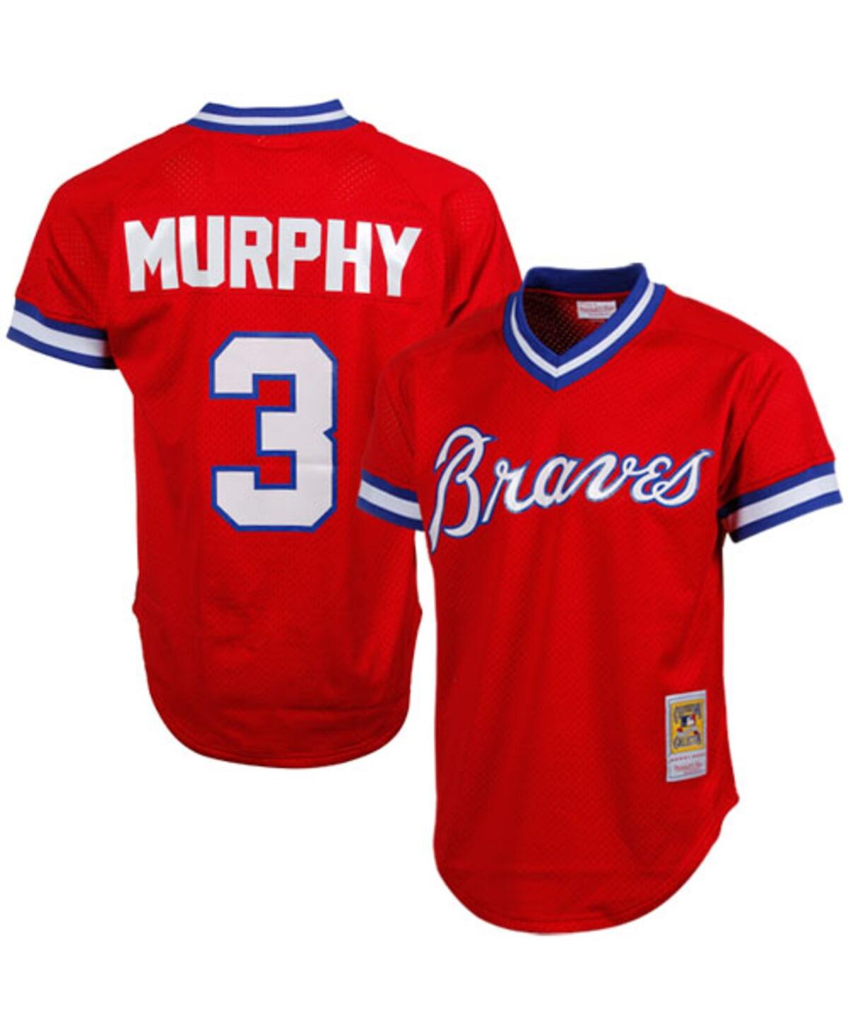 Men's Mitchell & Ness Dale Murphy Red Atlanta Braves 1980 Authentic Cooperstown Collection Mesh Batting Practice Jersey - Red