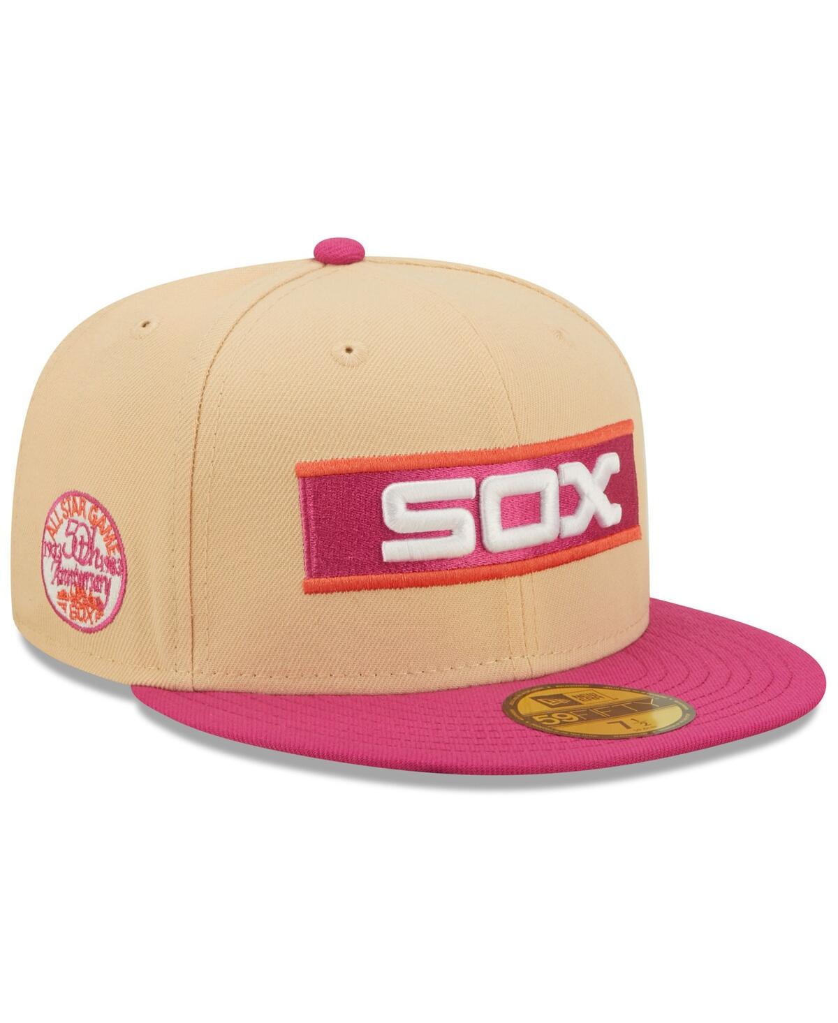 New Era Orange/pink Chicago White Sox 1933 Mlb All-star Game 50th Anniversary Mango Passion 59fifty In Orange,pink