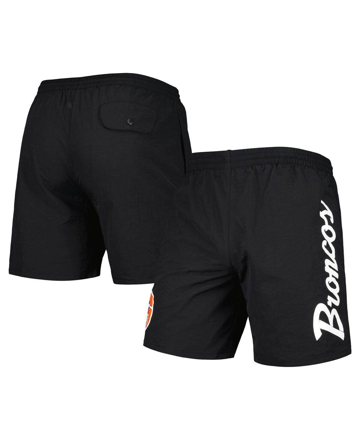 Mitchell & Ness Men's  Black Denver Broncos Team Essentials Nylon Shorts In Black