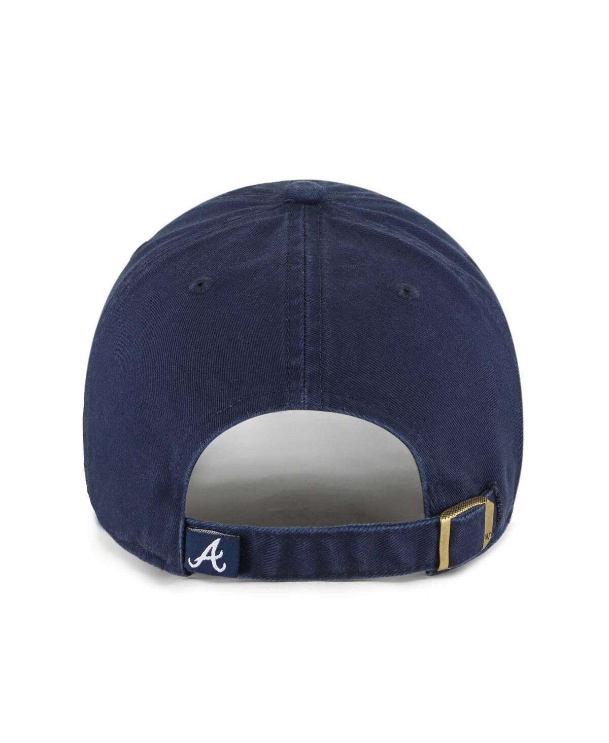 47 Brand Men's ' Navy Atlanta Braves Team Pride Clean Up Adjustable Hat In Navy
