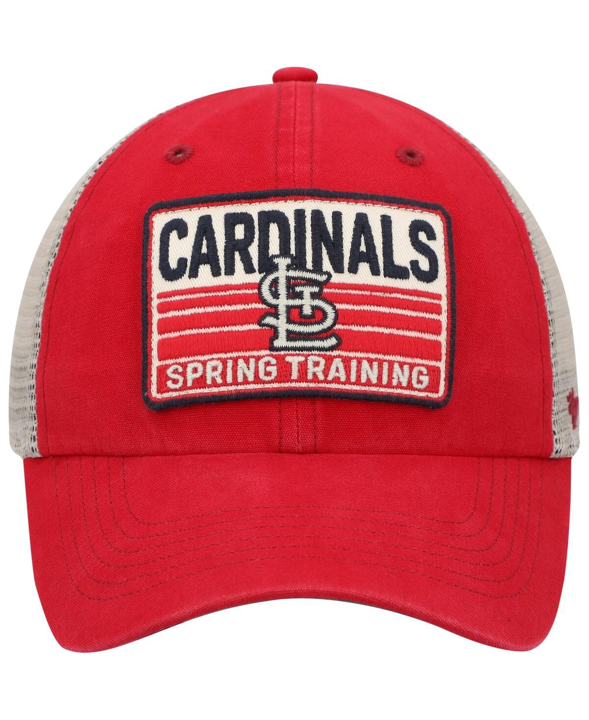 Men's '47 Brand Tan St. Louis Cardinals Four Stroke Clean Up Trucker Snapback Hat - Tan