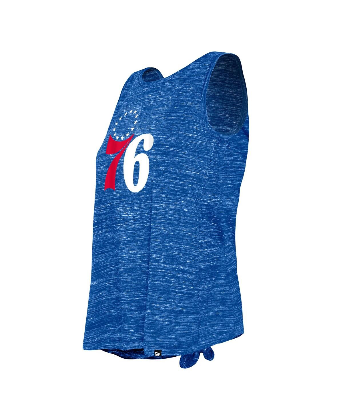 NEW ERA WOMEN'S NEW ERA ROYAL PHILADELPHIA 76ERS SPACE DYE ACTIVE TANK TOP 