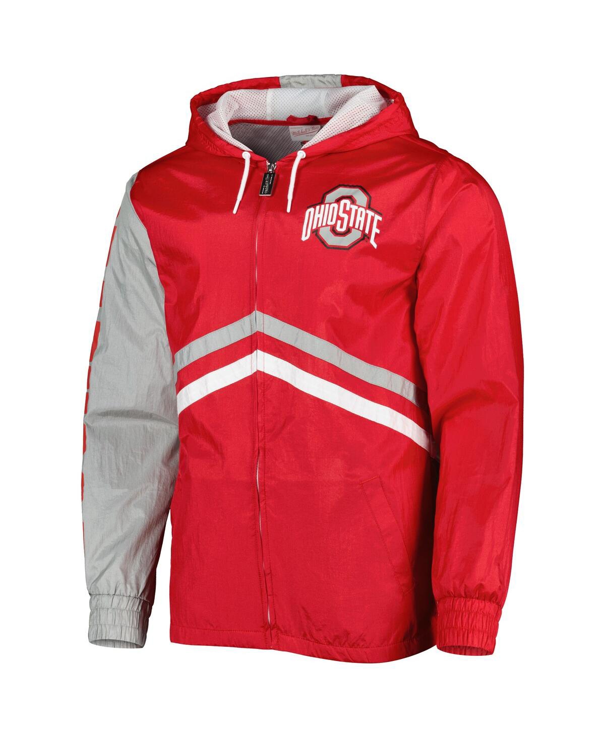 Shop Mitchell & Ness Men's  Scarlet Ohio State Buckeyes Undeniable Full-zip Windbreaker Jacket