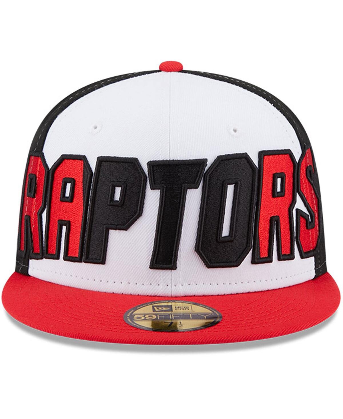 Men's New Eraand Red Toronto Raptors Back Half 9FIFTY Fitted Hat - White, Red
