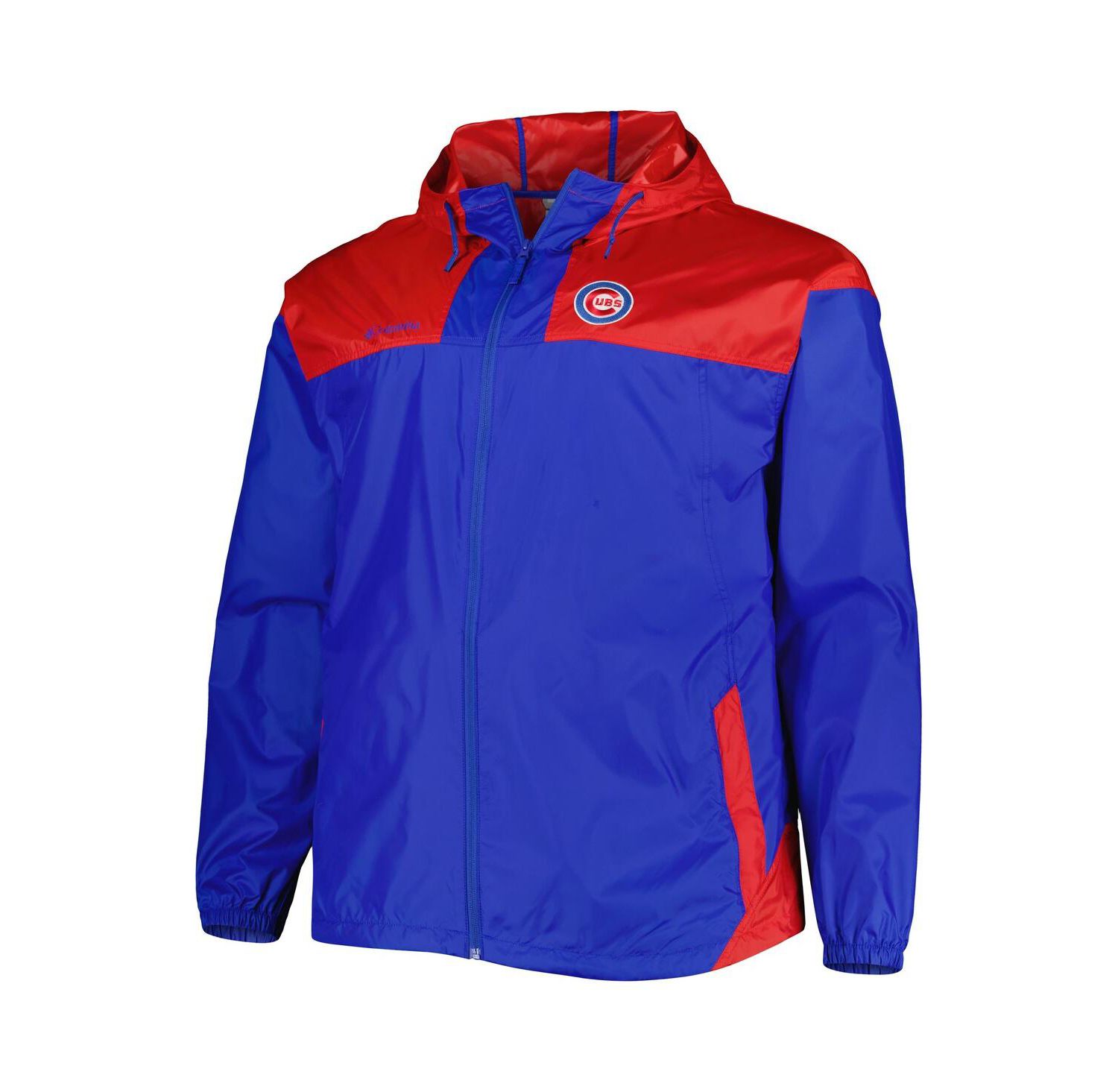Men's Royal Chicago Cubs Flash Forward Challenger Big and Tall Omni-Shade Full-Zip Windbreaker