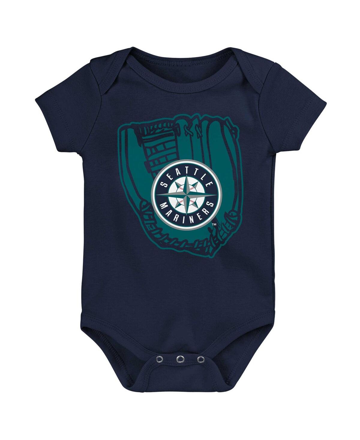 Shop Outerstuff Newborn And Infant Boys And Girls Teal, Navy, White Seattle Mariners Minor League Player Three-pack  In Teal,navy,white