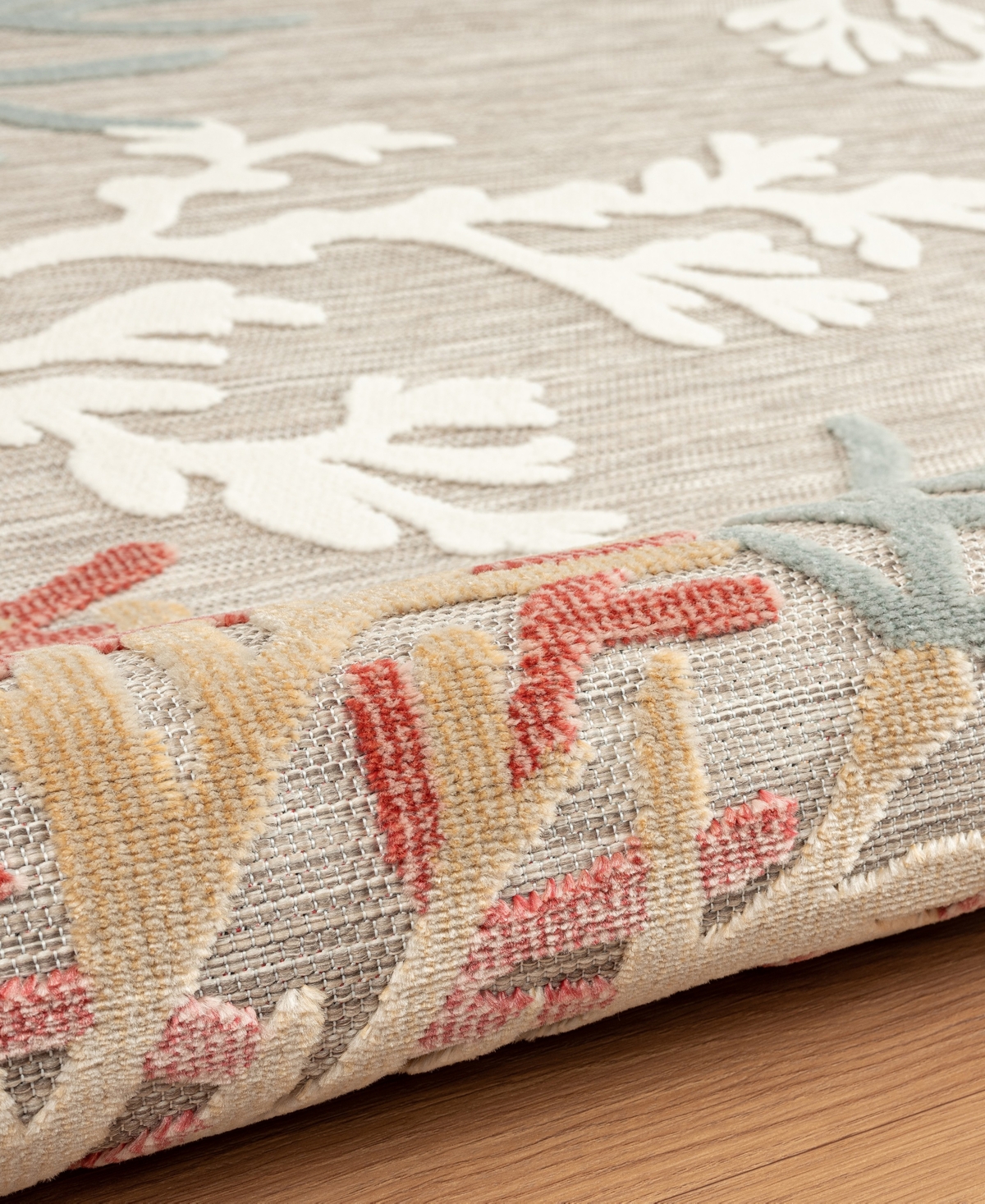 Lr Home Vance Vernd8210b 5' X 7' Outdoor Area Rug In Gray,beige