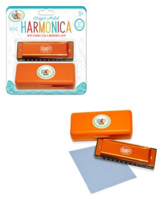 Classic Orange Metal Harmonica