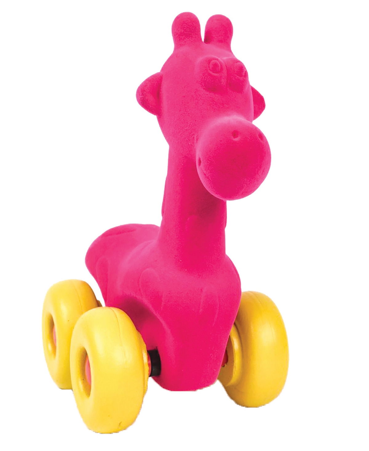 Rubbabu Pink Giraffe Aniwheels Baby Toy In Multi