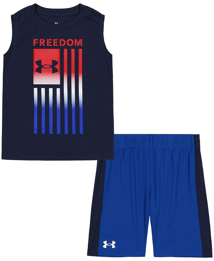 Under Armour Little Boys Freedom Flag Tank Top and Shorts Set Macy's