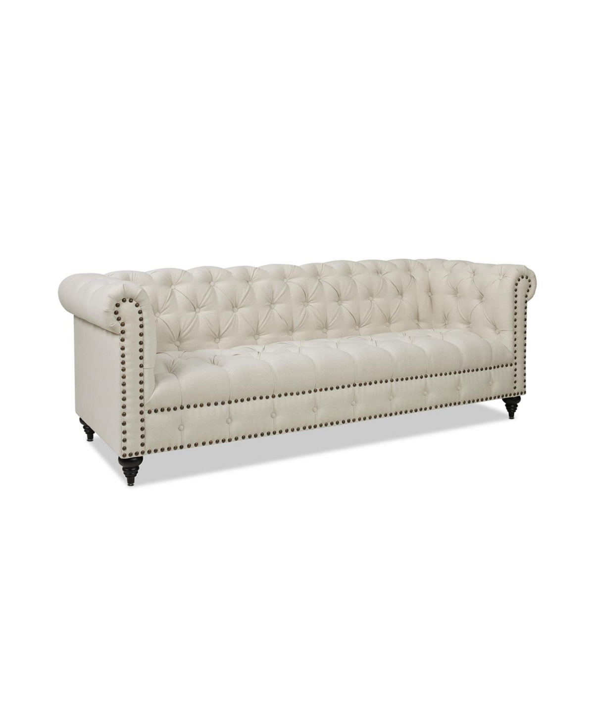 Jennifer Taylor Home Alto 88" Tufted Chesterfield Sofa In Light Beige