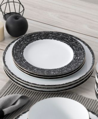 Rill Set of 4 Dinner Plates, Service for 4