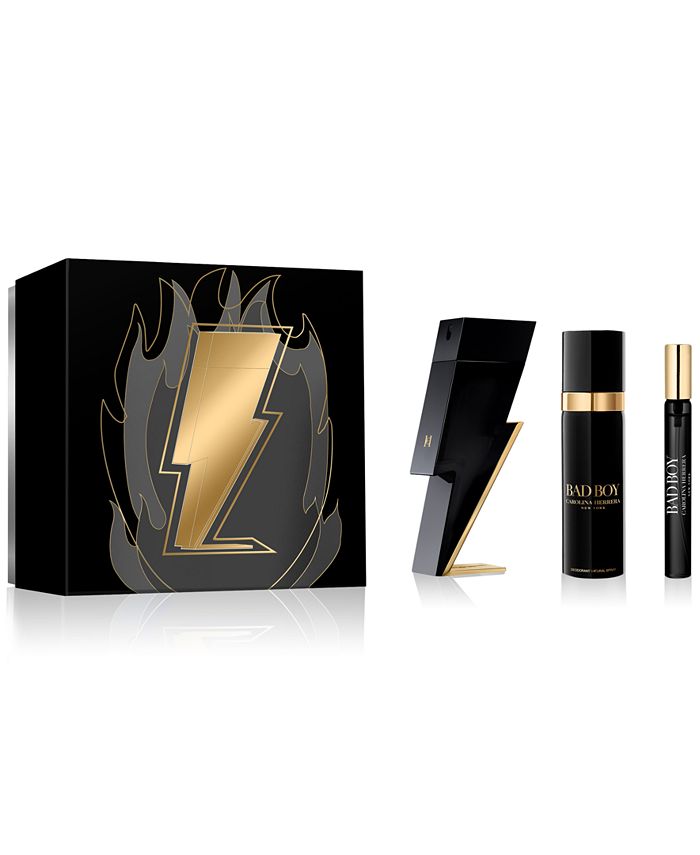 Carolina Herrera Men's 3Pc. Bad Boy Eau de Toilette Gift Set Macy's
