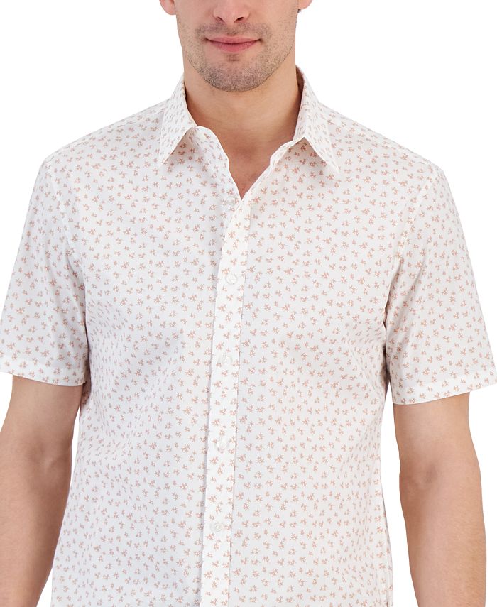 Michael Kors Men's SlimFit Patterned Shirt Macy's