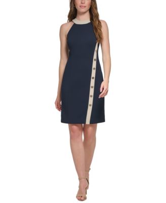 Tommy Hilfiger - Women's Colorblocked Sleeveless Sheath Dress