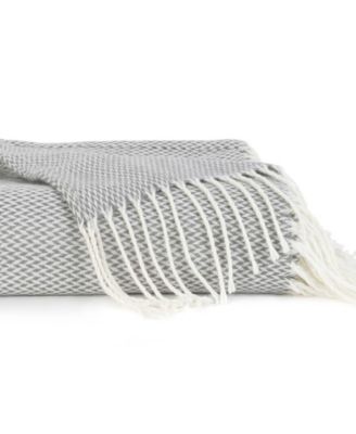 Herringbone Lightweight Fringed Throw, 60" x 50"