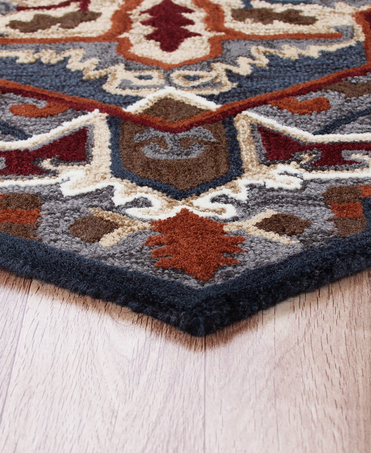 Lr Home Closeout! Super SHAPE5092A Novelty Star Area Rug - Blue