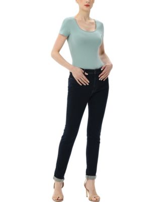 Women's U-neck Basic Bodysuit Top