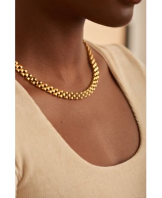 Timepiece Necklace in 18K Gold- Plated Brass