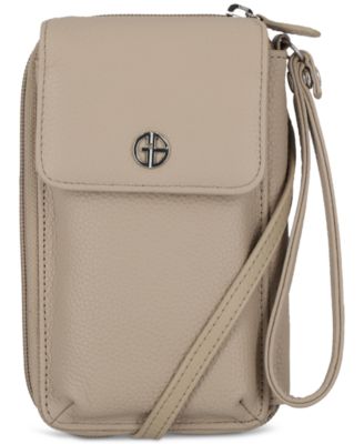 Giani Bernini - Softy Leather Tech Crossbody Wallet, Created for Macy's