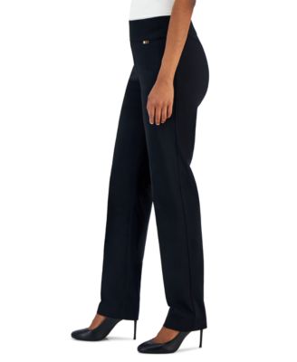 Women's Tummy-Control Pull-On Straight-Leg Pants, Created for Macy's 