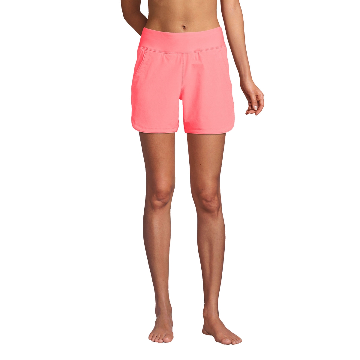 5 Quick Dry Elastic Waist Board Shorts Swim Cover-up Shorts with
